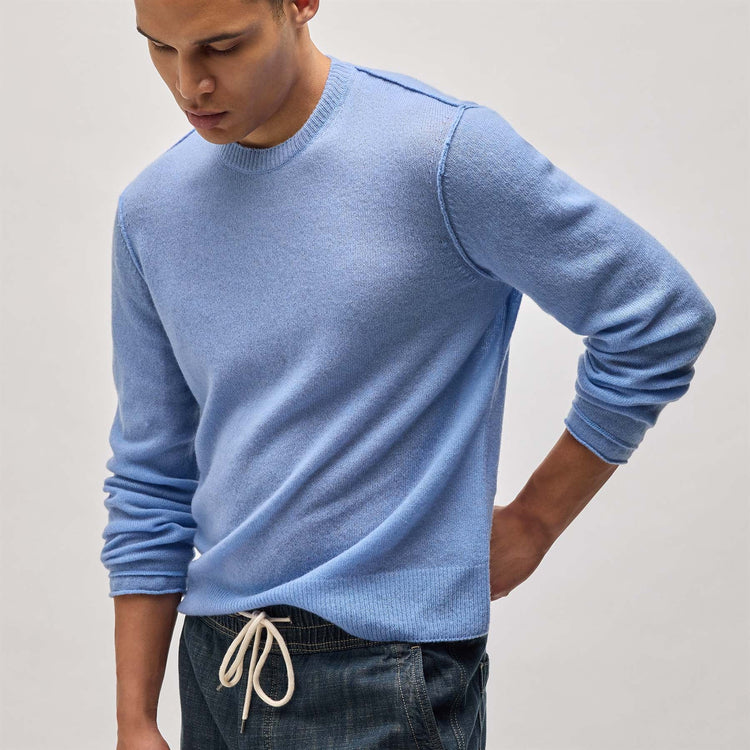 Soft Featherweight Cashmere Crew in Coast | James Perse Los Angeles