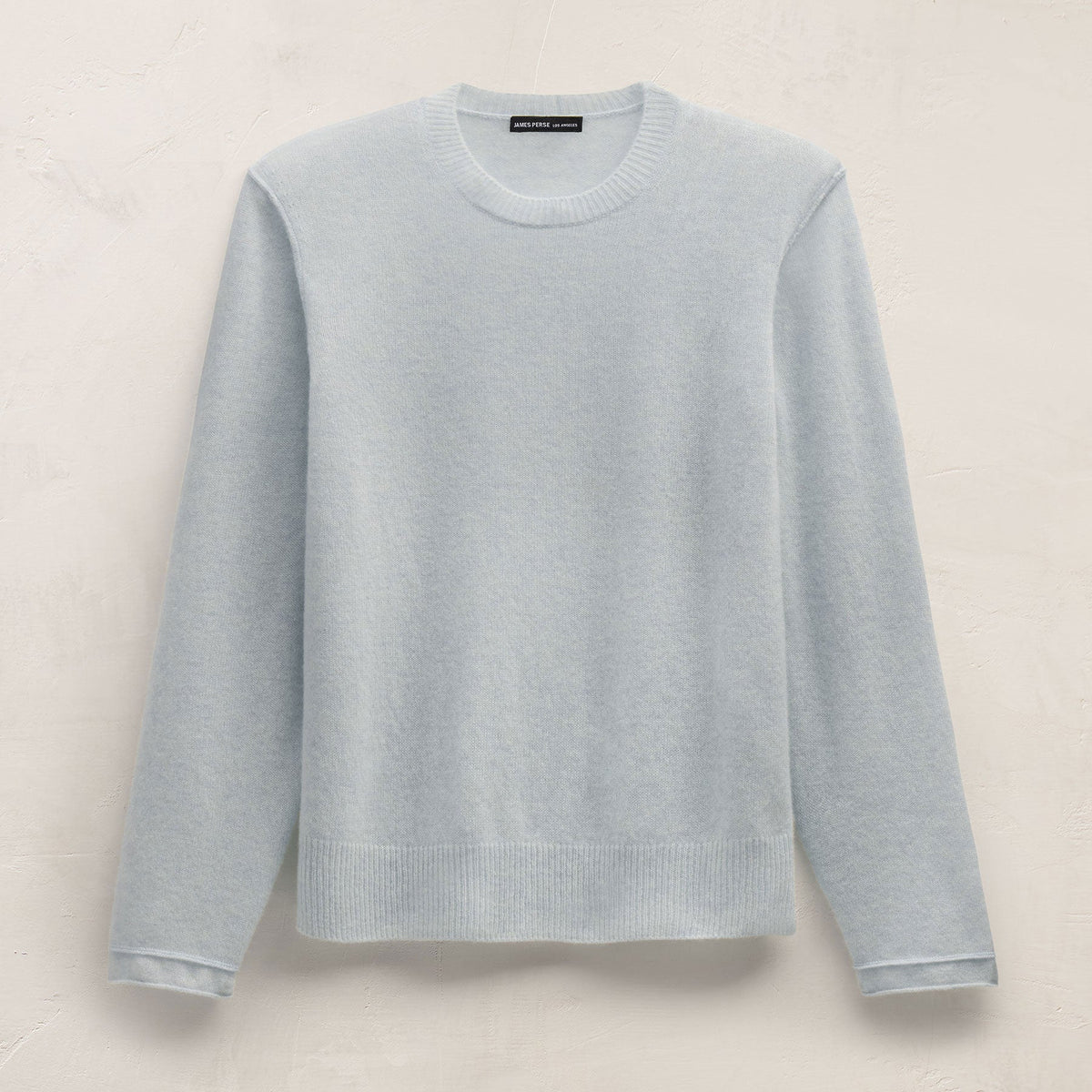 Soft Featherweight Cashmere Crew in Grey Glacier | James Perse Los Angeles