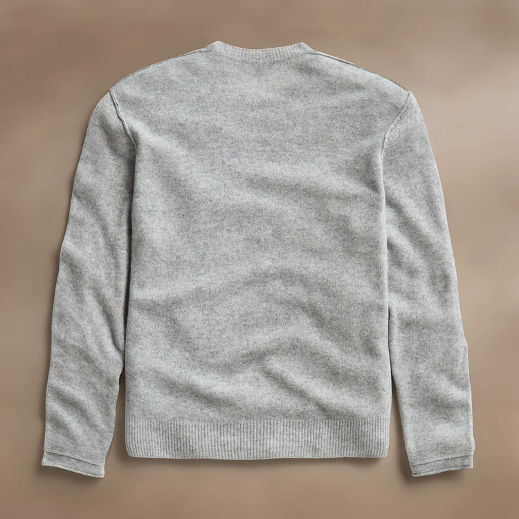 Soft Featherweight Cashmere Crew in Light Heather Grey | James Perse Los Angeles