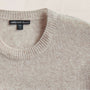 Soft Featherweight Cashmere Crew in Light Beige | James Perse Los Angeles FLAT