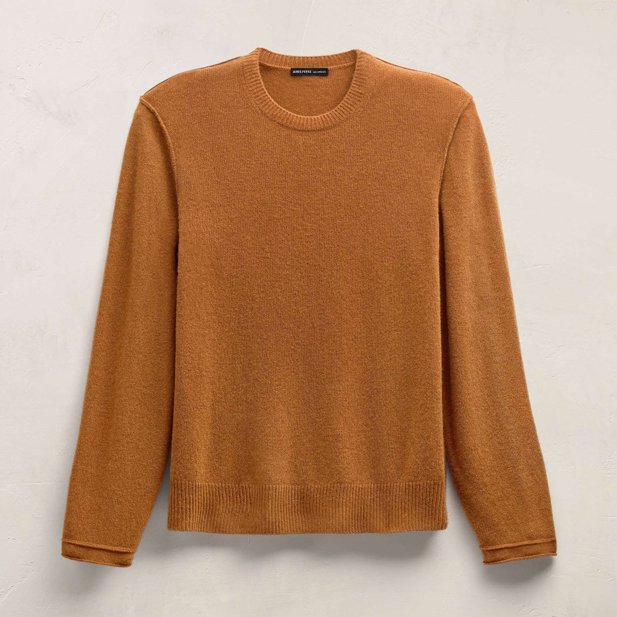 Soft Featherweight Cashmere Crew in Whiskey | James Perse Los Angeles