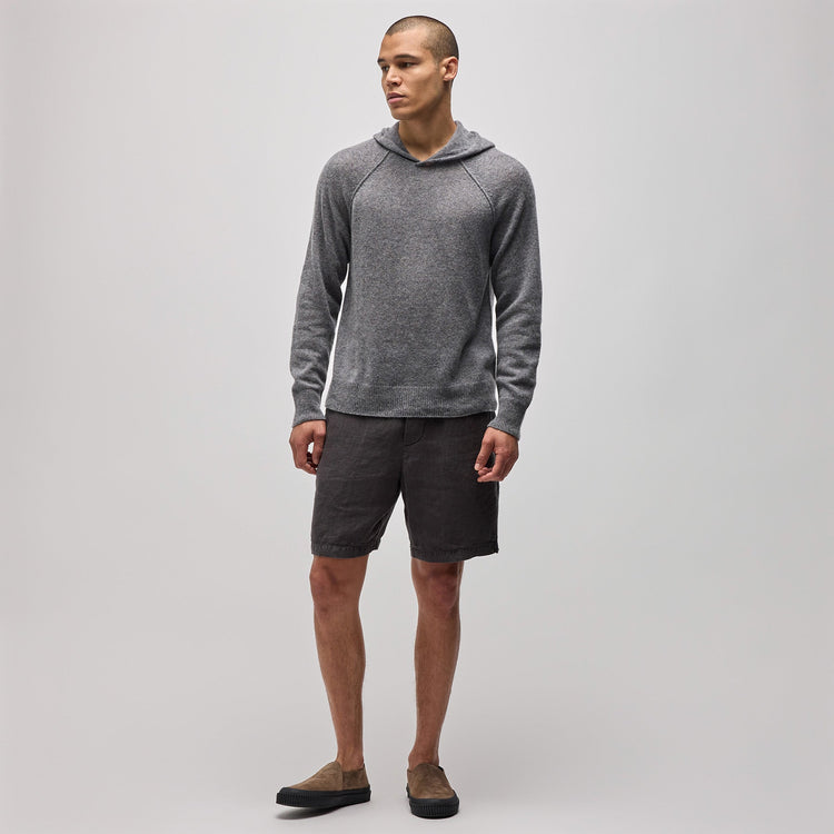 Soft Featherweight Cashmere Hoodie in Heather Grey | James Perse Los Angeles