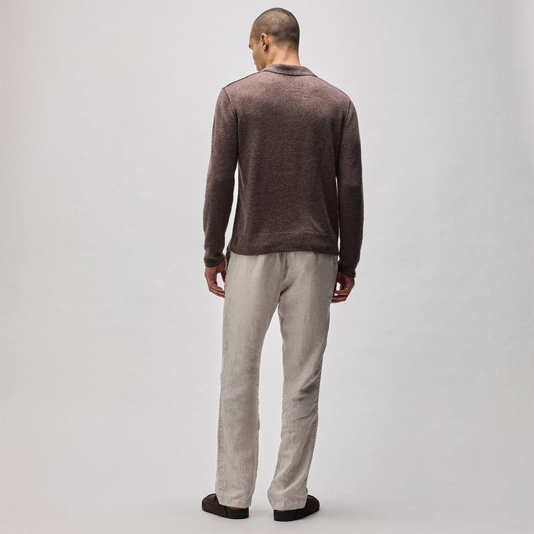 Soft Featherweight Cashmere Polo in Brownstone | James Perse Los Angeles