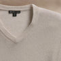 Soft Featherweight Cashmere V Neck in Tan | James Perse Los Angeles