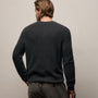 Soft Featherweight Cashmere Waffle Henley in Coal | James Perse Los Angeles
