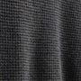 Soft Featherweight Cashmere Waffle Henley in Coal | James Perse Los Angeles