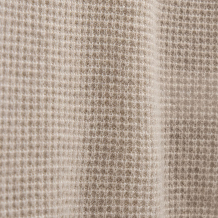 Soft Featherweight Cashmere Waffle Crew in Light Beige | James Perse Los Angeles FLAT