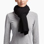 Ltweight Cashmere Rib Scarf in Black | James Perse Los Angeles
