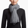 Lightweight Cashmere Rib Scarf in Flannel | James Perse Los Angeles