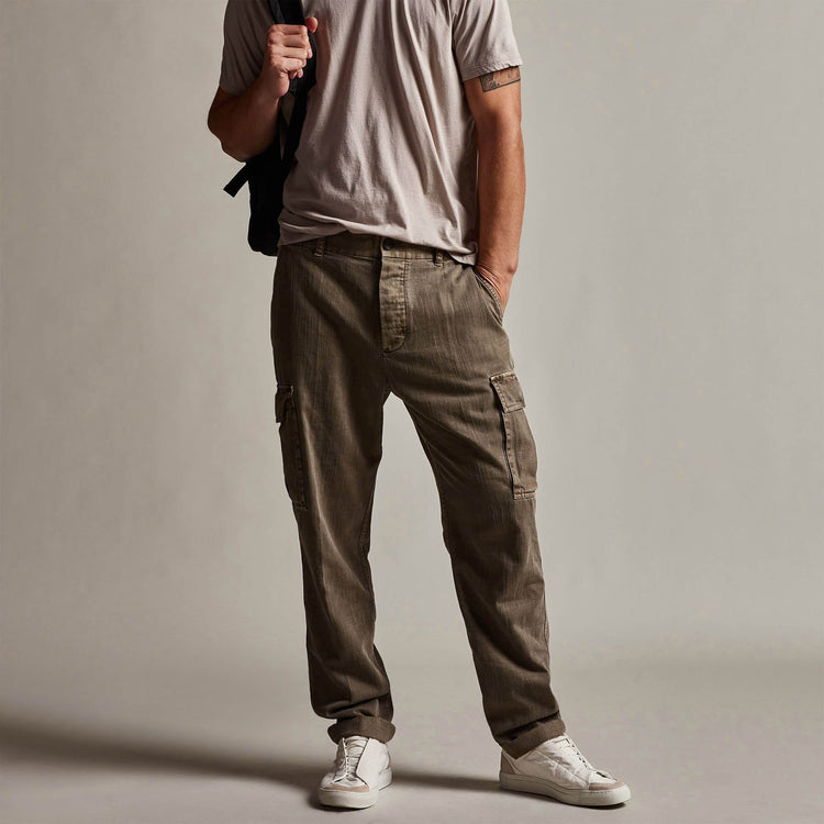 Organic Slub Cotton Cargo Pant in Ammo Pigment | James Perse Los Angeles