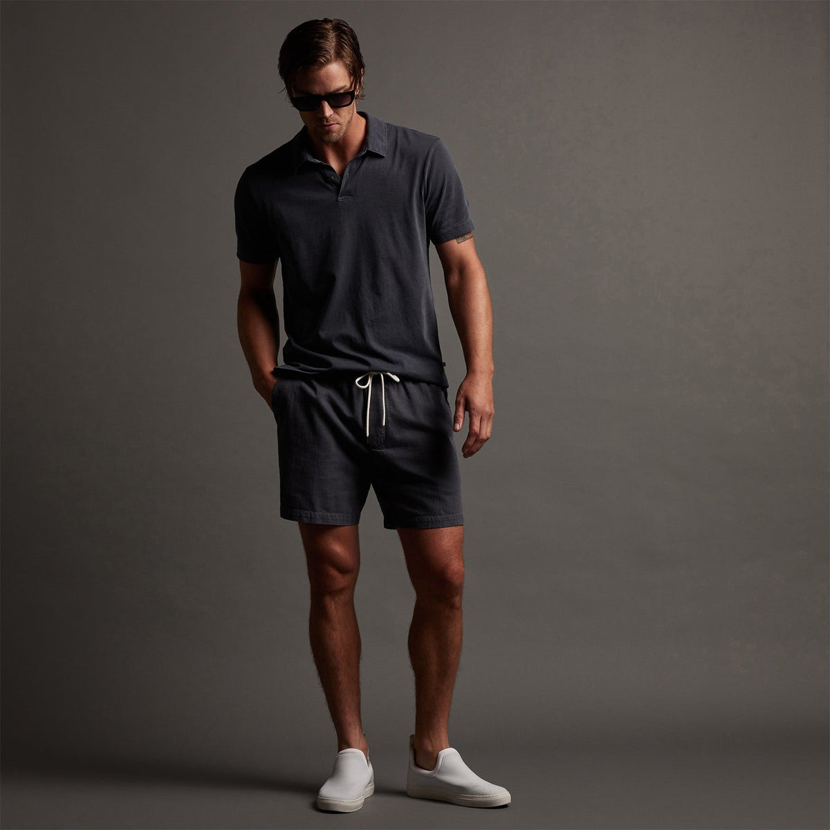 Slub Cotton Easy Short in Maine Pigment | James Perse Los Angeles