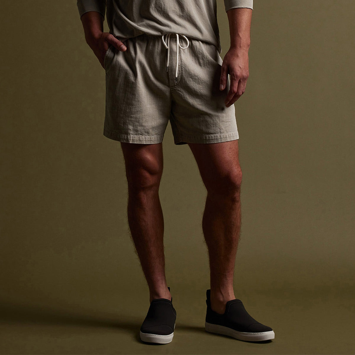 Slub Cotton Easy Short in Mineral Pigment | James Perse Los Angeles