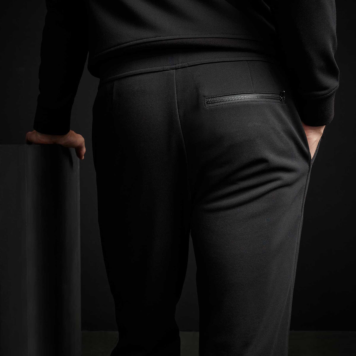 Piped Track Pant - Black | James Perse Los Angeles