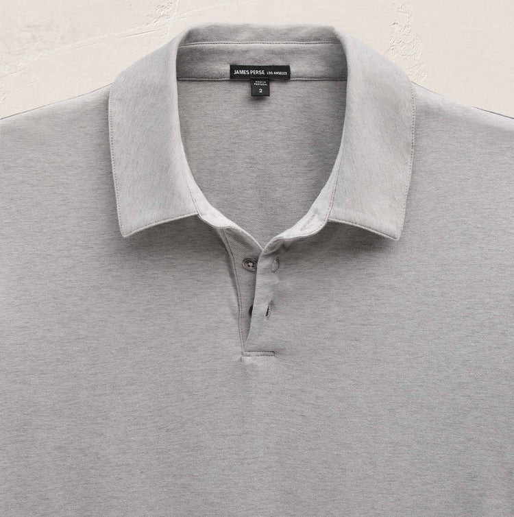 Performance Supima Pique Short Sleeve Polo in Concrete | James Perse Los Angeles
