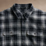 Plaid Flannel Shirt  in Black/White | James Perse Los Angeles