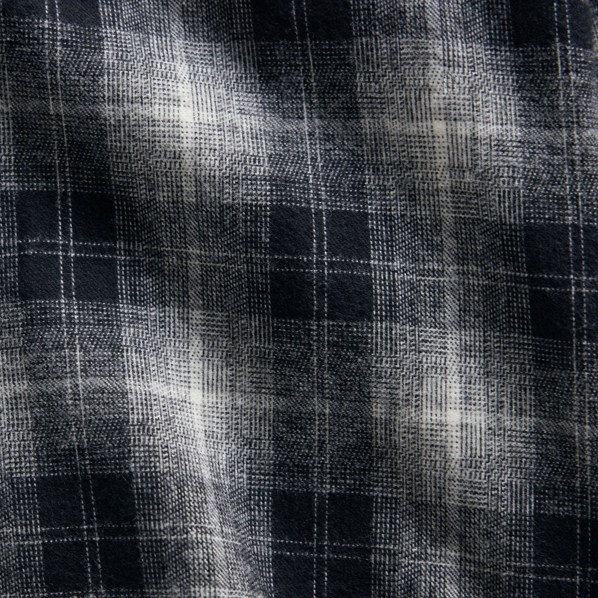 Plaid Flannel Shirt  in Black/White | James Perse Los Angeles