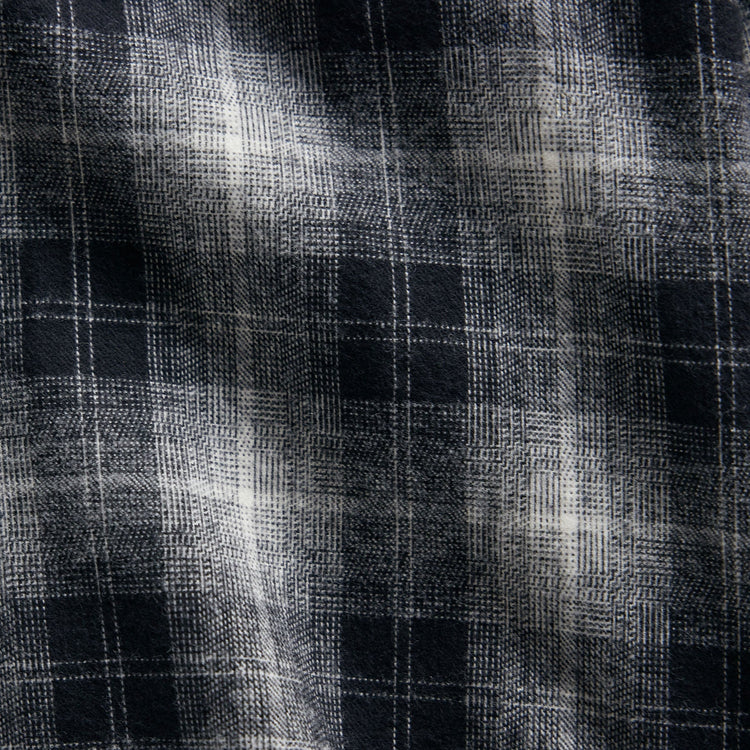 Plaid Flannel Shirt  in Black/White | James Perse Los Angeles