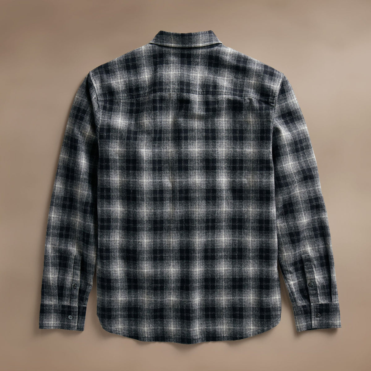 Plaid Flannel Shirt  in Black/White | James Perse Los Angeles
