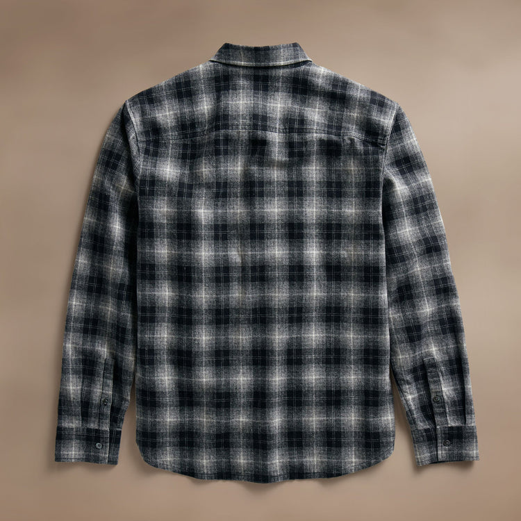 Plaid Flannel Shirt  in Black/White | James Perse Los Angeles