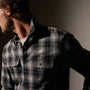 Plaid Flannel Shirt  in Black/White | James Perse Los Angeles
