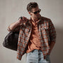 Plaid Flannel Shirt in Bonfire | James Perse Los Angeles