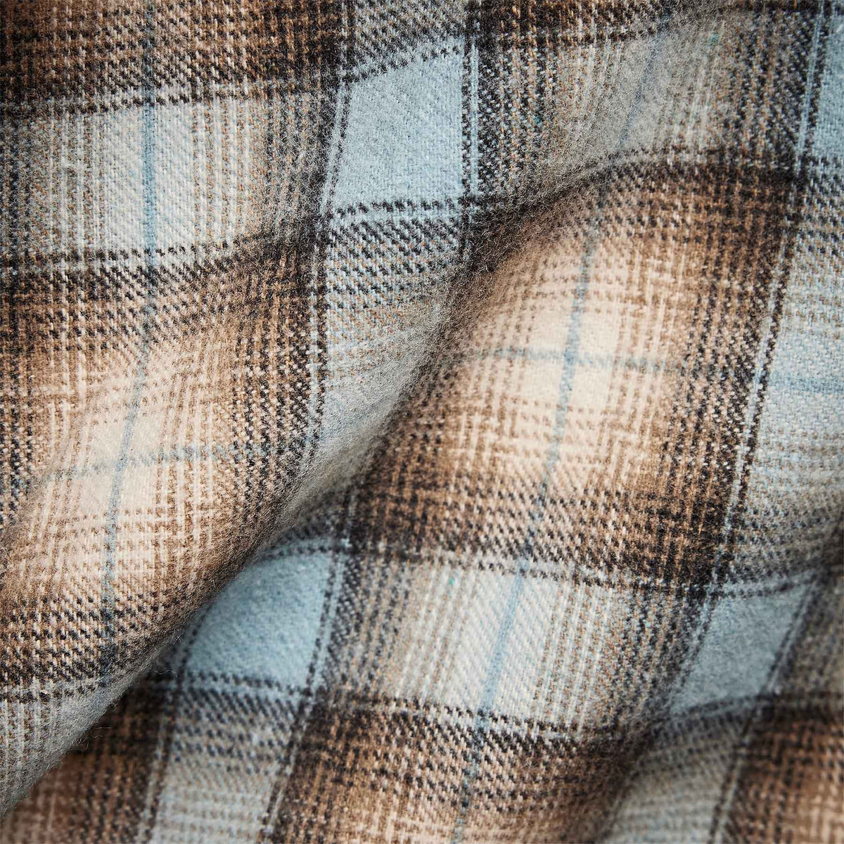 Plaid Flannel Shirt in Baby Blue | James Perse Los Angeles