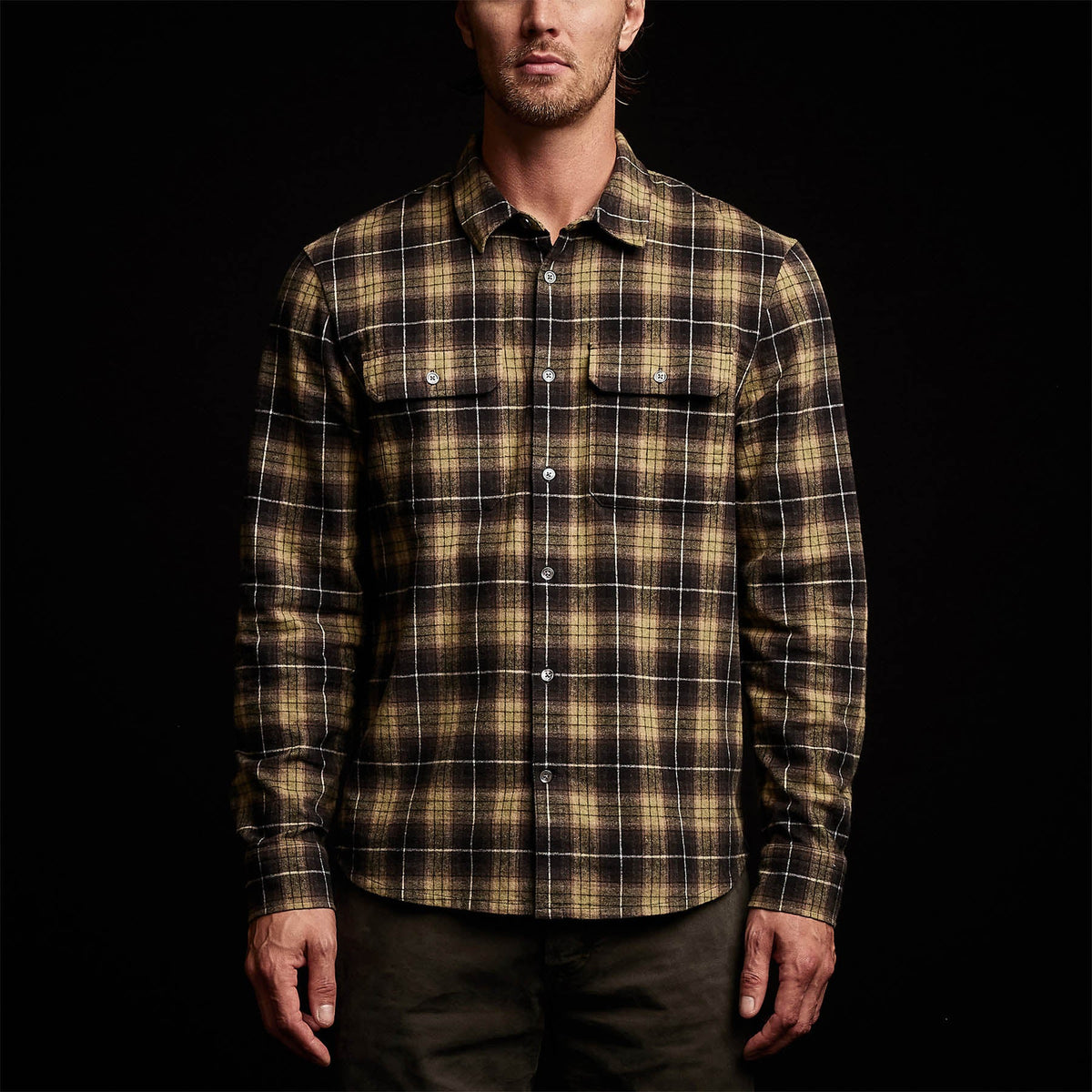 Plaid Flannel Shirt in Field | James Perse Los Angeles