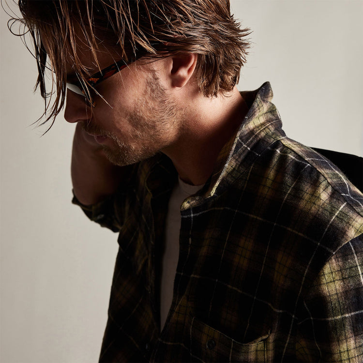 Plaid Flannel Shirt in Field | James Perse Los Angeles