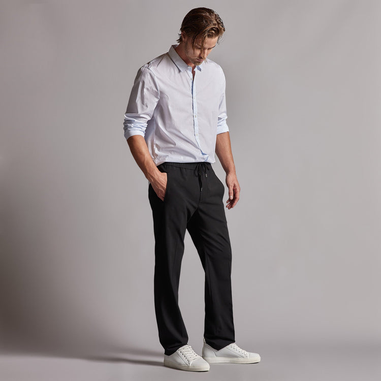 Stretch Wool Blend Pant in Black | James Perse Los Angeles