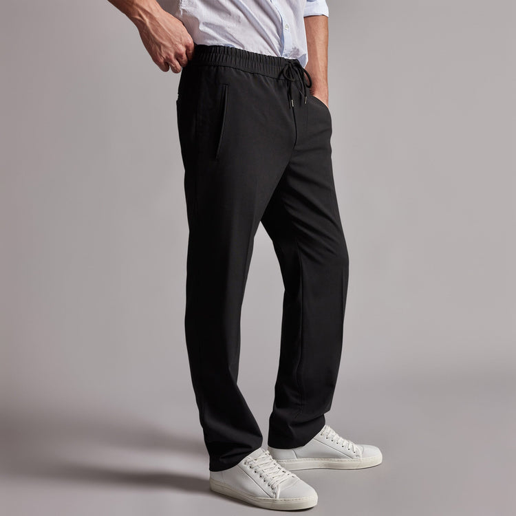 Stretch Wool Blend Pant in Black | James Perse Los Angeles