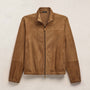 Perforated Suede Sport Jacket in Gingerbread | James Perse Los Angeles