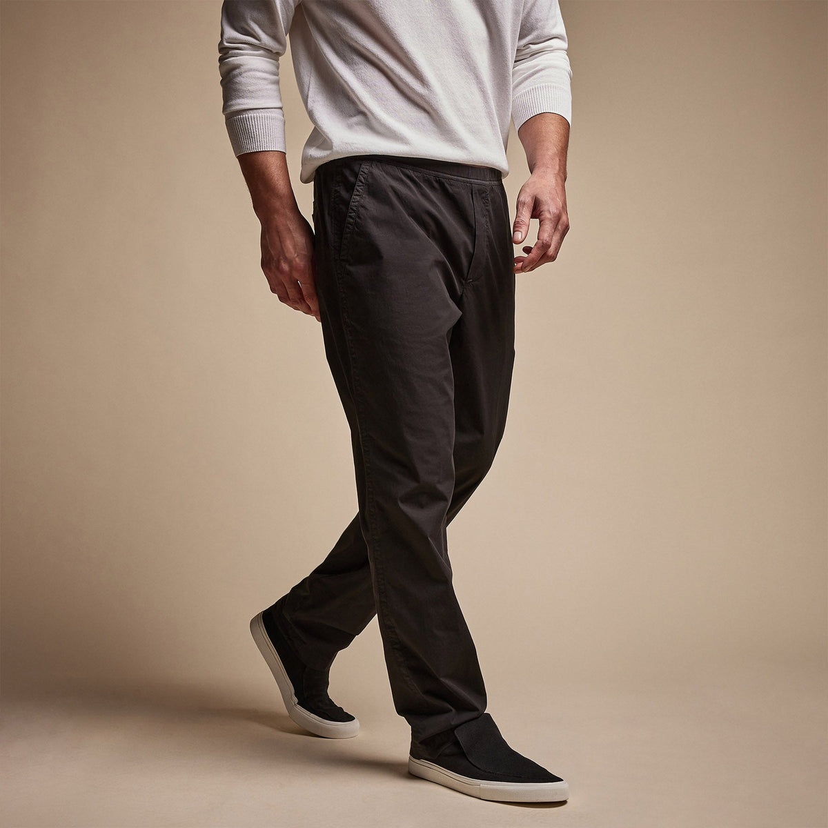 Cotton Linen Poplin Pant in Black | James Perse Los Angeles