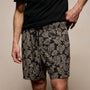 Palm Printed Short in Black/Stone Pigment | James Perse Los Angeles