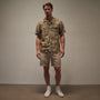 Printed Linen Short Sleeve in Palm Print | James Perse Los Angeles