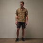 Printed Linen Short Sleeve in Sand Dune Print | James Perse Los Angeles