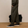 Suede Trimmed Track Pant in Dark Olive/Black | James Perse Los Angeles
