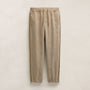Suede Trimmed Track Pant in Natural/Tobacco | James Perse Los Angeles FLAT