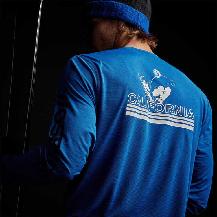 Long Sleeve Jersey Crew in Baltic Blue | James Perse Los Angeles