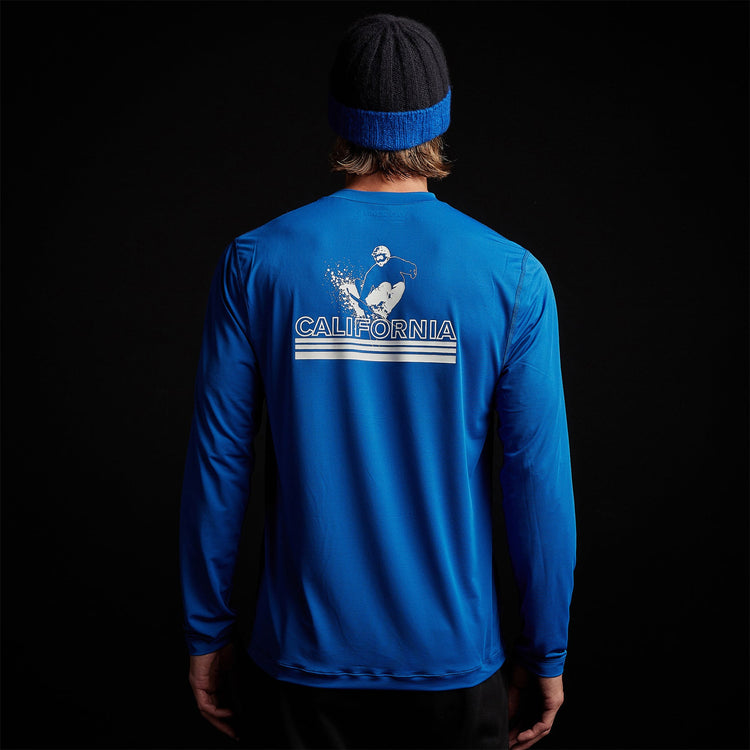 Long Sleeve Jersey Crew in Baltic Blue | James Perse Los Angeles