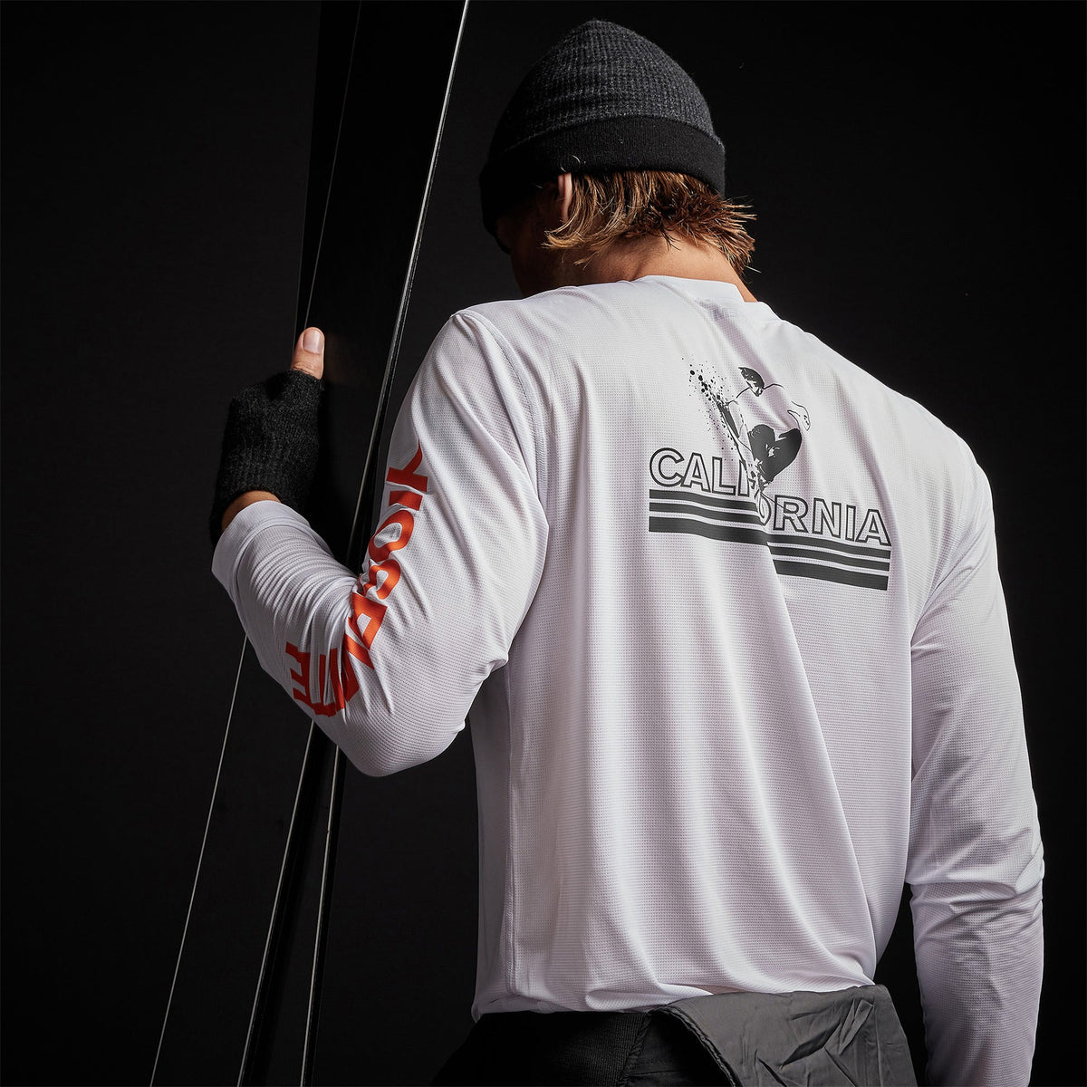 Long Sleeve Jersey Crew in White | James Perse Los Angeles