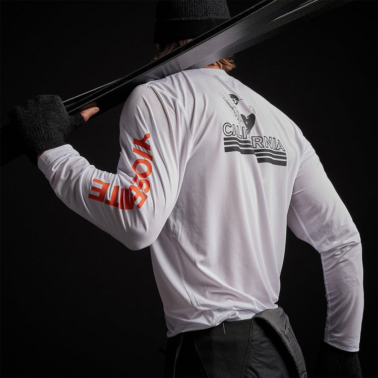 Long Sleeve Jersey Crew in White | James Perse Los Angeles