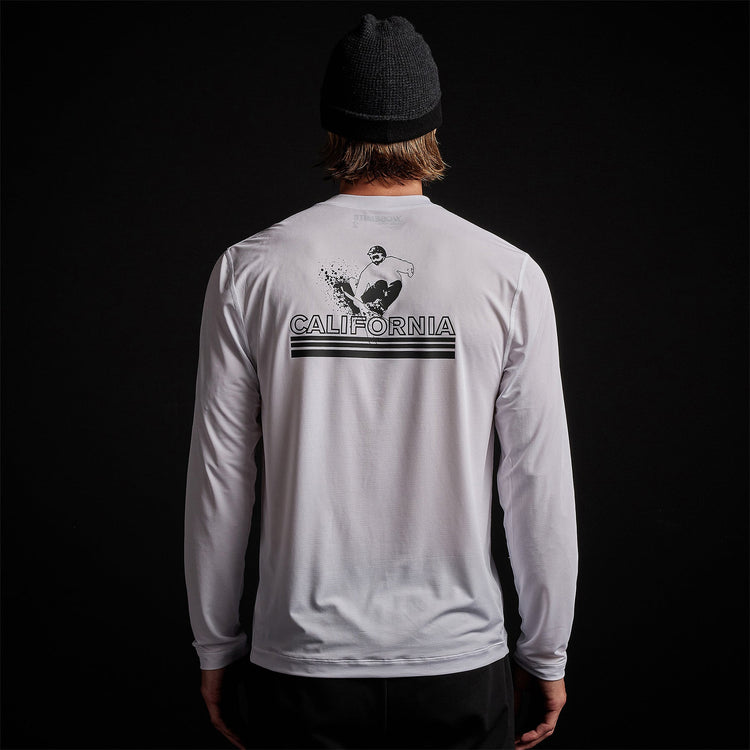 Long Sleeve Jersey Crew in White | James Perse Los Angeles