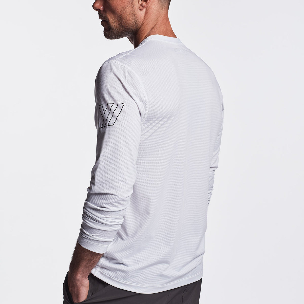 Y/OSEMITE Perforated Performance Crew - White | James Perse Los Angeles
