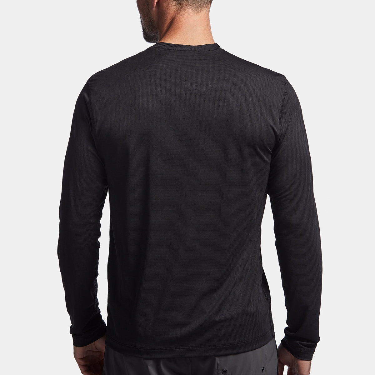 Y/OSEMITE Perforated Performance Crew In Black | James Perse Los Angeles