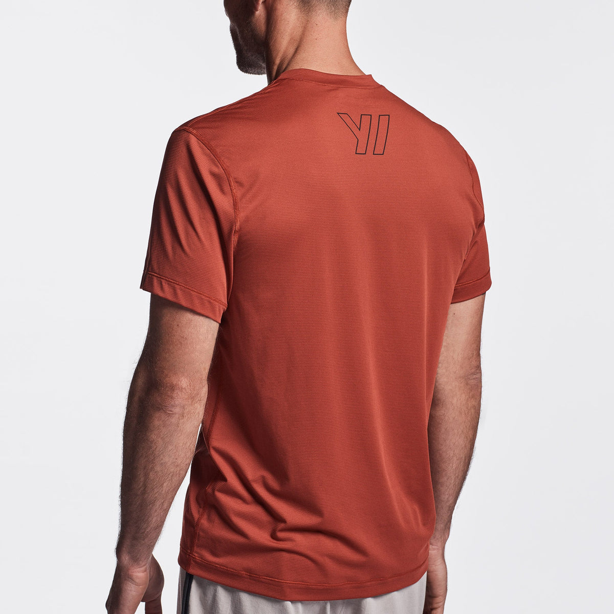 Y/OSEMITE Perforated Performance Tee In Tamarind | James Perse Los Angeles