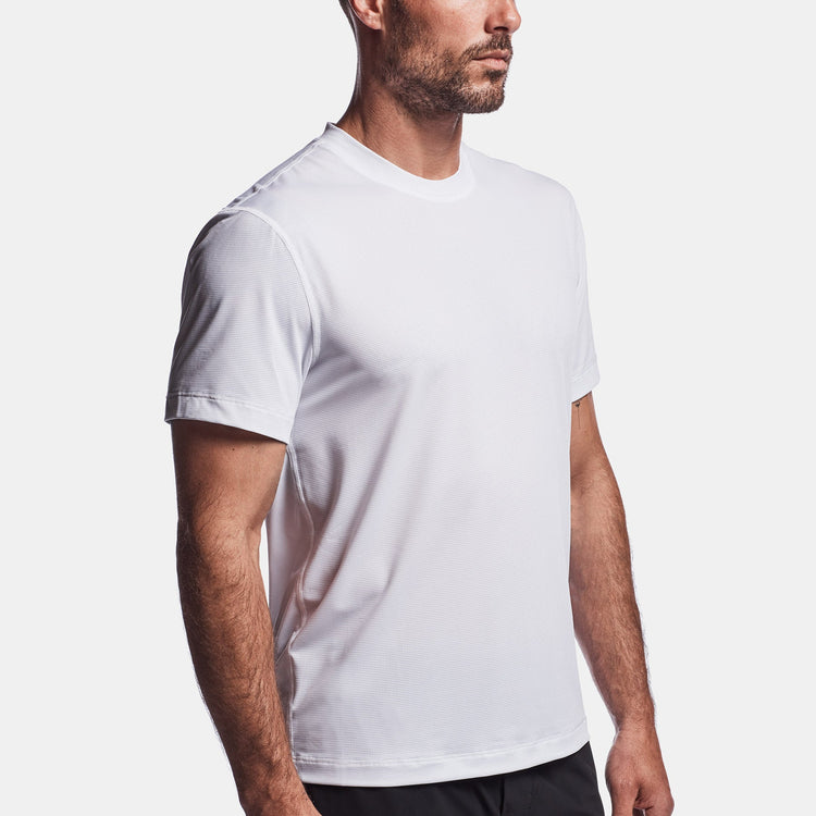 Y/OSEMITE Perforated Performance Tee In White | James Perse Los Angeles