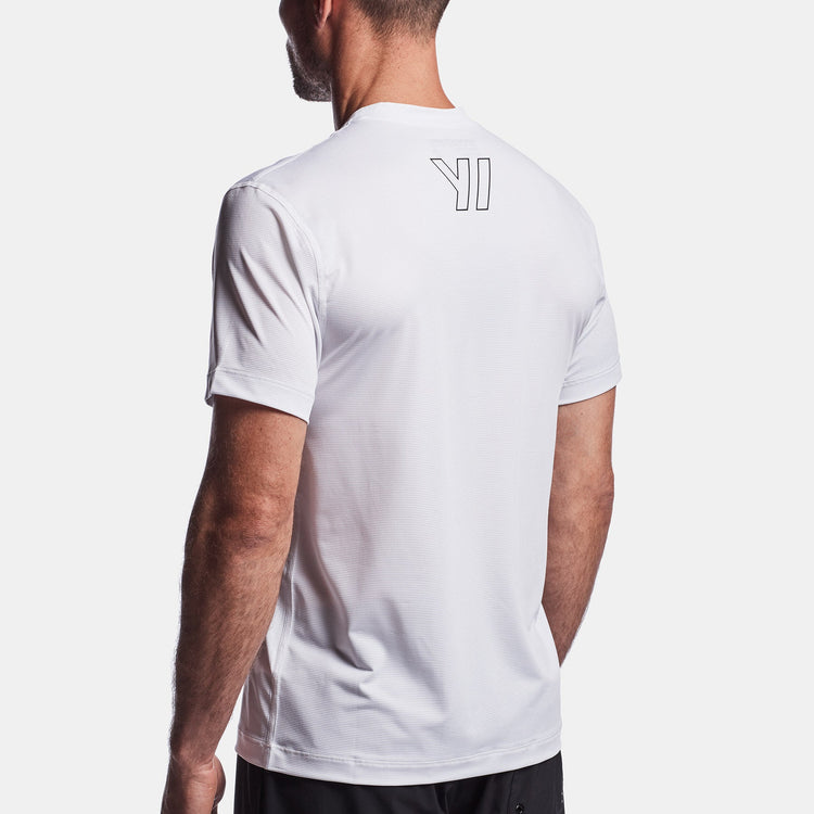 Y/OSEMITE Perforated Performance Tee In White | James Perse Los Angeles