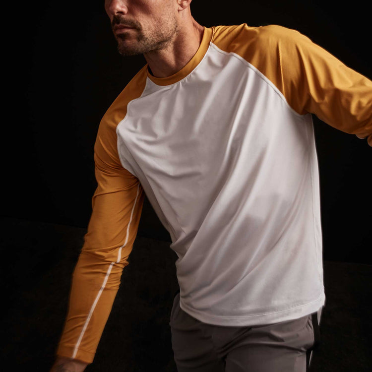 Y/OSEMITE Colorblock Performance Raglan - White/Solar | James Perse Los Angeles