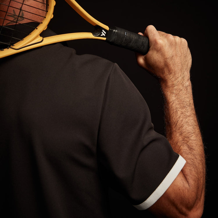 Y/OSEMITE Performance Pique Embroidered Polo - Black/Ice | James Perse Los Angeles
