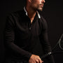 Y/OSEMITE Performance Pique Zip Tee - Black/Ice | James Perse Los Angeles
